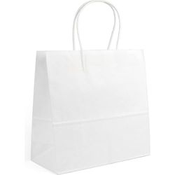 ALGON | Bolsa Papel 3/U Compras Reutilizable y Biodegradable – Bolsas Papel 26x17x26 Resistentes Asas, Ecológicas y Sostenibles, Perfectas Tiendas, Regalos y Uso Diario