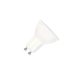 Lámpara LED GU10 9W, luz cálida, alta eficiencia, larga duración, ideal para iluminación general y decorativa en hogares y oficinas.