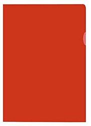 Kangaro Document Sleeve A4 Polypropylene 120 Micron Transparent Grained Red Pack of 10