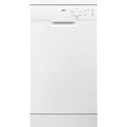 AEG FFX52507ZW Dishwasher 5000, Freestanding Dishwasher with AirDry Technology, 10 Settings, Customisable Space with MaxiFlex Drawer, Quik Program, 46 dB, 45cm, White, Class E