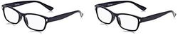 The Reading Glasses Company Óculos de leitura azul escuro leitores valor pack 2 homens mulheres Rr77-3 2,50 2 unidades 58 g
