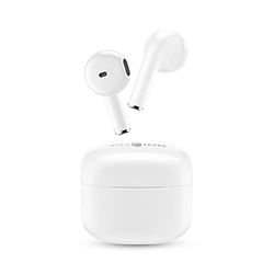 Music Sound SWAG Auricolari Wireless a Capsula, Bluetooth, 20 Ore di Riproduzione, Auto Pairing, Controlli Touch, Case Compatto - Bianco