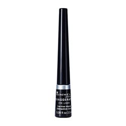 Rimmel London Delineador de ojos líquido mate Scandaleyes Exaggerate, 2,5 ml, negro (001 Black)