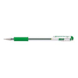 Pentel Hybrid Gel Grip Vivid Gel Ink Rubber Finger Grip 0.6mm Tip Green