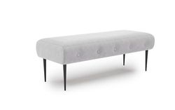 CAVADORE Sofás, ingeniería Metal Material de Madera poliéster/Poliamida, Tejido Plano Plateado, 2-Sitzer