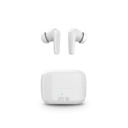 SPC Ether 2 Pro Wireless Headphones White with Active Noise Cancellation, 6 Hours Battery Life + 20 Hours in Charging Case, Gaming Mode, IPX4, Touch Control and Light Weight