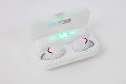 Monkeylectric Unisex's iSmart8 Koptelefoon, Draadloze Hoofdtelefoon, RS wit, één maat