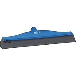 Vikan Brosse en caoutchouc Polypropylène Cadre Banc double lame Raclette, 7716, bleu, 1
