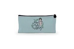 Bonamaison, Digitaal bedrukt canvas etui met ritssluiting, etui met ritssluiting, pennenzak voor school, canvas voor kinderen, jongens, meisjes, 100% katoen, uniseks, 1 stuk, 21 x 12 cm