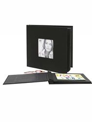 Deknudt a66dh240si 20, 0 x 20, 0 fotoalbum – låda fotoläder eller konstläder svart 21,5 x 21,5 x 3 cm
