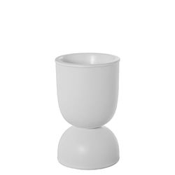 DRW Macetero con pie de Resina en Blanco 37x37x59 cm