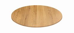 KONTE.DESIGN Piano per Tavolo SPARGI Rotondo Effetto Rovere Diametro 80 cm sp. 18 mm