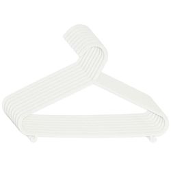 Bieco Kleerhangers Kinderen 8 stuks Wit | Lengte ca. 30cm | Baby Kleerhangers | Baby Organiser Voor Garderobe | Kleerhangers Baby | Baby Kledinghangers | Kledinghanger | hangers clothes