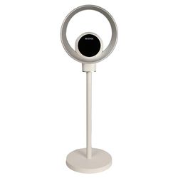 Be Cool Design staande ventilator met wifi: onzichtbare vleugel, ledverlichting, touch-bedieningspaneel + lcd, luchtreinigingsfunctie met luchtkwaliteitsindicatie, 35 W, 9 snelheden, wifi via Tuya-app