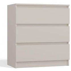 Selsey Commode 75 x 70 x 40 cm - Trois tiroirs spacieux - Façade sans poignées - Panneau de Particules stratifié Robuste 16 mm - Design Cachemire - Idéal pour Les Chambres