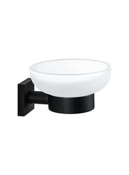BRAVAT Soap Dish, Brass, Matte Black, 129 x 116 x 70