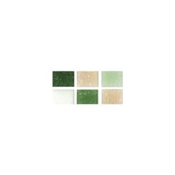 Rayher 1453008, Set tessere per mosaico, tasselli in vetro, piastrelle ideali per decorazioni e fai da te, 1x1 cm, ca. 1300 pz, sfumature di verde.