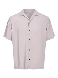 JACK & JONES Jjejeff Resort SS Sn-Camiseta Camisa, Deauville Mauve, L para Hombre