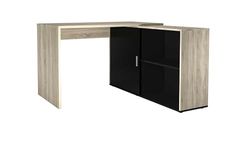 FMD Möbel Valley Bureau en Bois de chêne NB/Noir Perle rectangulaire