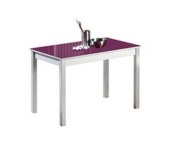 ASTIMESA Table de Cuisine, métal, Aubergine, 80 x 40 cm
