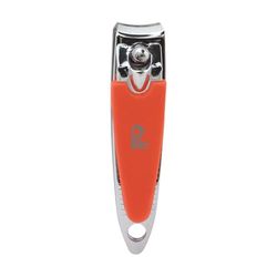 PLIC BEAUTY - Coupe-ongles manucure - Bec arrondi - Couleur corail - Précision et confort - Acier inoxydable - Finition Soft Touch