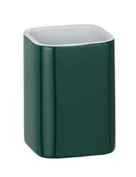 Wenko Elmo Ceramic Toothbrush Cup, 6.5 x 9 x 6.5 cm, green, 6, 5 x 9 x 6, 5 cm
