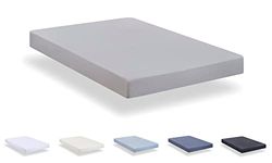 Todocama - Sábana Bajera Ajustable de Microfibra cepillada Extra Suave. (Cama 90 x 190/200cm, Gris Claro)