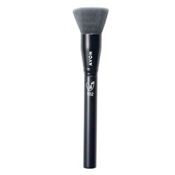 Avon Pinceau plat de polissage et pointillé, pour appliquer et polir le fond de teint pour une couverture uniforme et une finition impeccable, convient aux végétaliens avec un manche en plastique