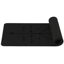 Good Nite Yogamatta, gymnastikmatta, TPE 6 mm, halkfri sportmatta, fitnessmatta, träningsmatta, pilatesmatta, hudvänlig, ftalatfri, 183 x 61 cm, yoga pilates homegym-träning