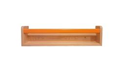Snygg orange tall bokstöd, 56 cm x 14,5 cm x 8 cm | 100% massivt furu | Perfekt för modern heminredning och organiserande böcker