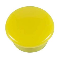 WESTCOTT E-10803 00 - Magneti adesivi, 15 mm, rotondi, 10 pz, colore: Giallo