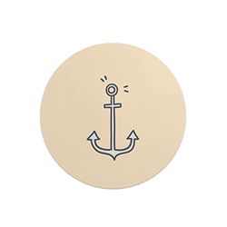 Questo Casa, Round Digital Printed Mouse Pad, Non-Slip Base, for Office and Home, Diameter:22cm