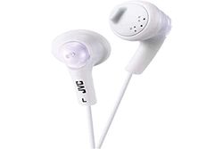 JVC Gumy HA-F160 - Auriculares In Ear con Cable de 1 metro para Android, iPhone, Ordenadores, Portátiles, Consolas y más (Imán de Neodimio, Jack de 3,5 mm, 15 Hz - 20 KHz), Color Blanco