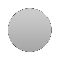 Miroir rond Well Home Ø55cm avec cadre en métal noir et 2 crochets