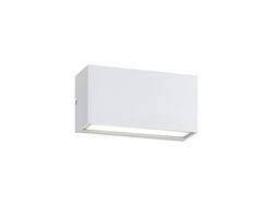Trio Leuchten Trent - Lampada da parete per esterni, in alluminio, 10 W, colore: Bianco opaco