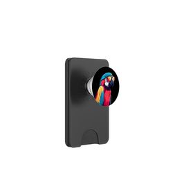 Guacamayo divertido con gafas de sol - Lindo guacamayo mascota pájaro observación PopSockets PopWallet para MagSafe