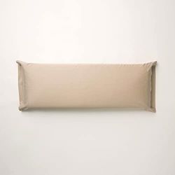 BELUM | Funda Almohada Satén 300 Hilos Liso Medida: 105 cm Color: Cement | Funda Almohada Satén suavidad al Tacto y Confort al acostarse en Ella