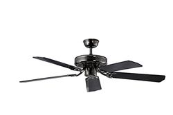 Dekon Pearl Black BC 868 Plafondventilator met 5 houten vleugels, 132 cm, zwart