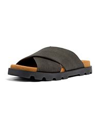 Camper Dam Brutus Flat Sandal, Mörkgrå, 40 EU, Mörkgrå, 40 EU