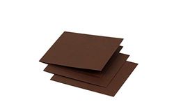 Clairefontaine 16142C - Paquet de 25 Cartes Doubles - Format Carré (11,6x11,6cm) - 210g/m² - Coloris Cacao - Carton d'Invitation Evènements et Correspondance - Gamme Pollen - Papier Premium Lisse