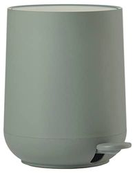 ZONE DENMARK - Poubelle Salle de Bain Nova - 3L - Design Scandinave - Plastique ABS Doux Au Toucher - Poubelle Cuisine Élégante H23cm D20,5cm - Vert Olive