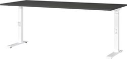 Germania Bureau 7912-569, en Graphite/Blanc, réglage de Hauteur Moyenne, 180 x 91 x 80 cm (LxHxP)
