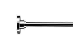 Croydex Extendable Chrome Shower Curtain Pole Stainless Steel Rod, Flexi-Fix Three Ways to Fix, Max Length 2331mm Includes 12 Matt Black Curtain Rings, Complete with Shower Rail Fixings