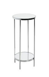 HAKU Möbel Columna de flores cromo, Metal, espejo 5 mm - Dim.: AL 66 cm x diámetro 28 cm, Estilo: Art Déco