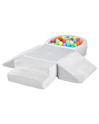 VEVOR 5 PCS Juego de Juguetes de Escalada, Bloques de Espuma con Piscina de Pelotas (Pelotas no Incluidas), Juego de Actividades para Trepar y Gatear en Interiores, para Niños de 6 Meses a 3 Años