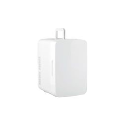 YASHE Mini Frigo de Chambre, 10 Litres/ 6 Canettes, Petit Frigo Thermoélectrique CA/CC pour Boissons, Nourriture, Beauté, Bureau, Dortoir, Voiture, Blanc
