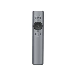 Logitech Spotlight Télécommande de Présentation sans Fil, Bluetooth et 2,4 GHz avec Nano-Récepteur USB, Pointeur Laser, Commandes de Diaporama, Portée de 30M, Minuterie Réglable, PC/Mac/Android - Gris