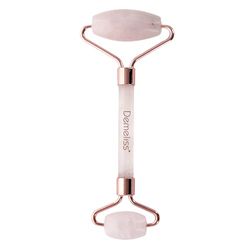 Demeliss Beauty - Rullo in quarzo rosa, lenitivo, massaggio facciale, migliora la penetrazione di trattamenti cosmetici