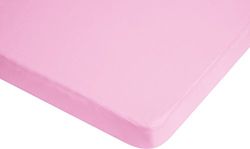 Playshoes Waterproof Jersey Fitted Sheet Mattress Protector, colchón Impermeable Unisex-Baby, Rosa, 60 x 120 cm