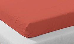 Organic Cotton Fitted Sheet (Orange, 140_x_200_cm)